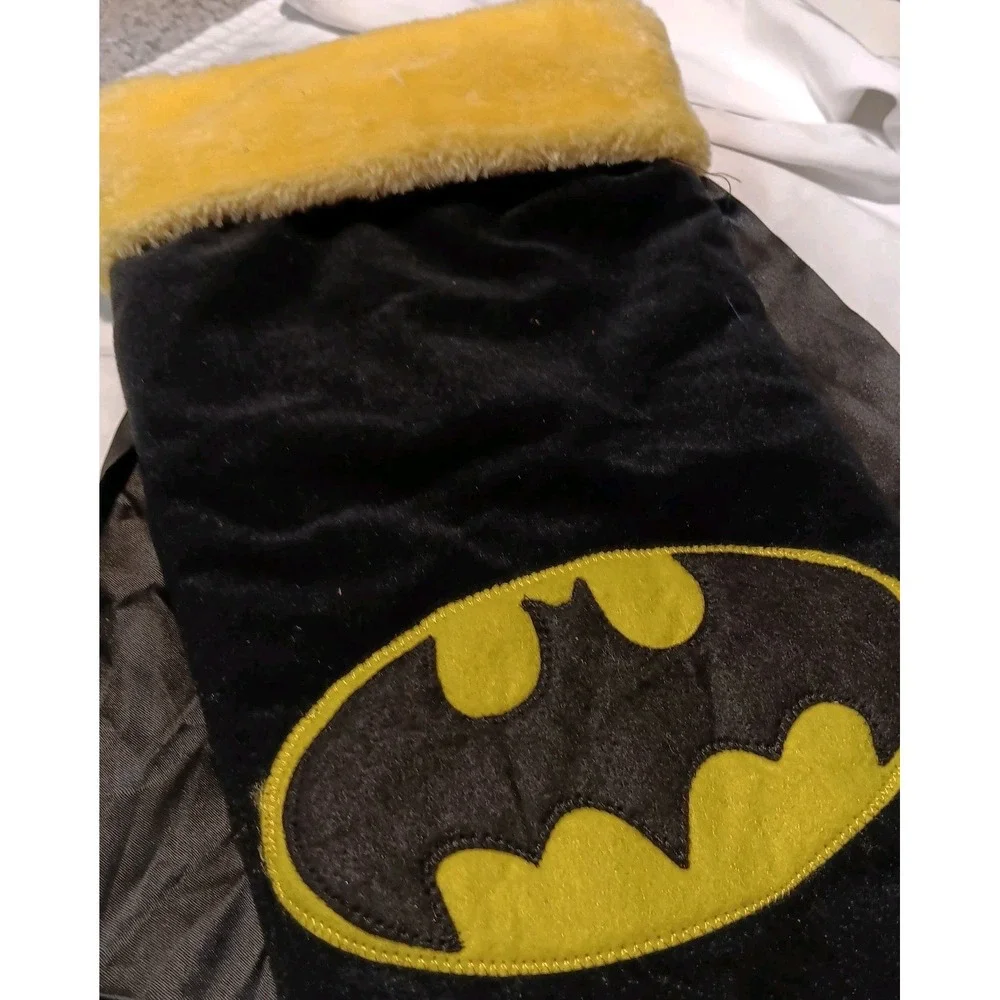 Batman Christmas Stocking & Cape Yellow Cuff DC Comics Prima Creations 2015 EUC